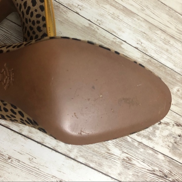 J. Crew Calf Hair Leopard Pumps with Mustard Yellow Trim - Picture 8 of 9